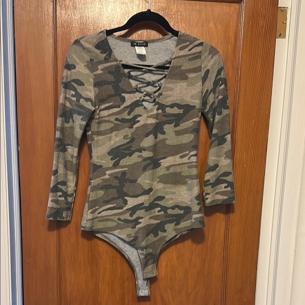Camo Long Sleeve Bodysuit